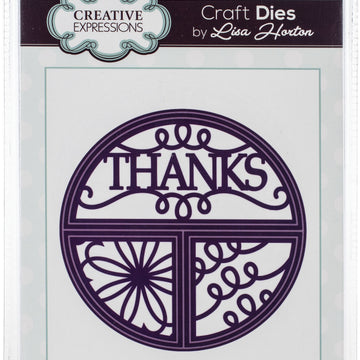Creative Expressions Sliced Circles Craft Die - Thanks