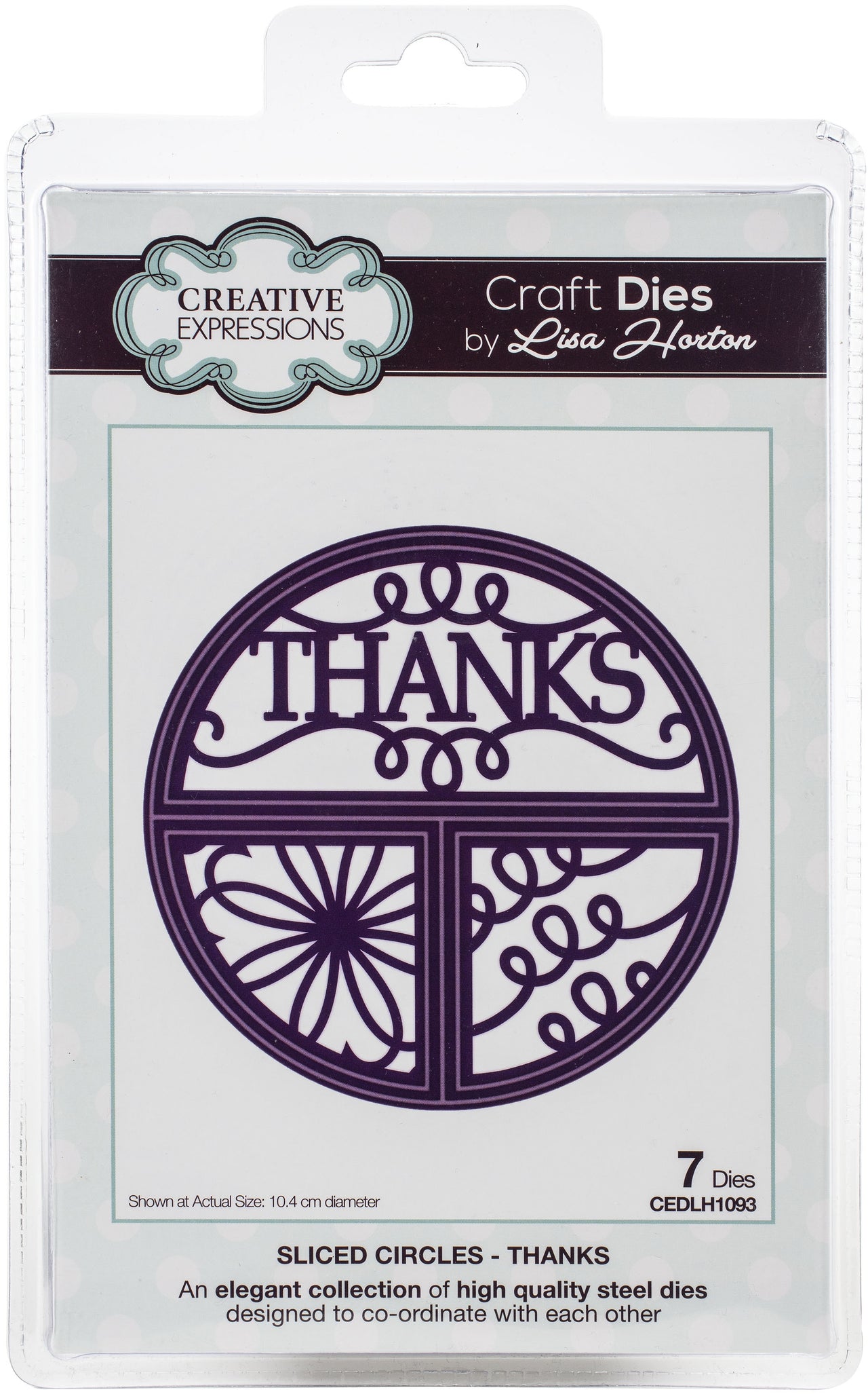 Creative Expressions Sliced Circles Craft Die - Thanks