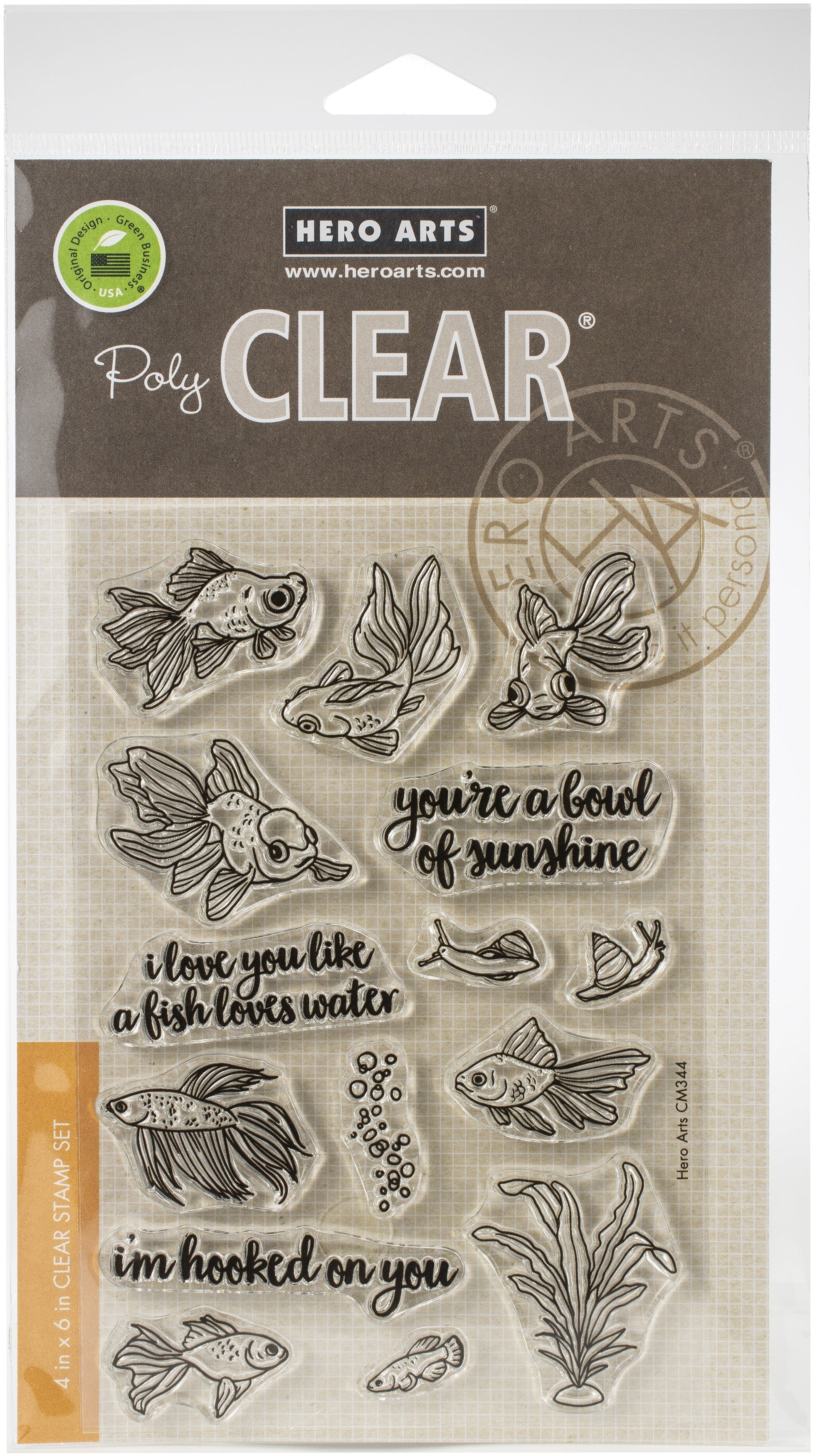 Hero Arts Clear Stamps 4"X6" - Pet Goldfish