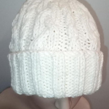 Easy 2 Cable Hat Womens Mens Chunky Yarn