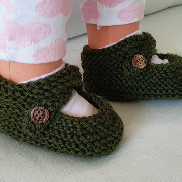 Melinda - 8ply buttoned baby shoes