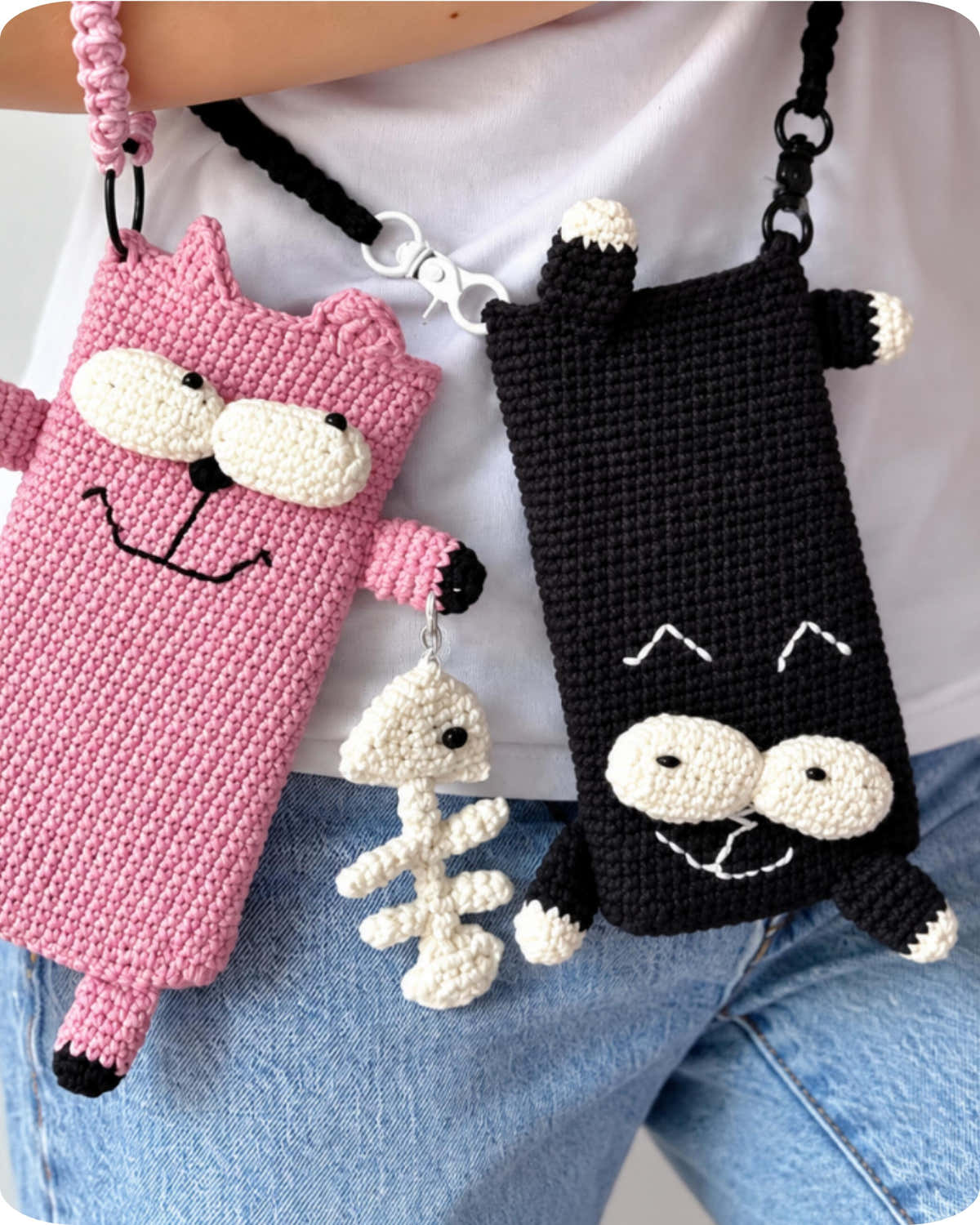 Crochet Phone Bag Pattern, Crossbody Phone Pouch PDF T6