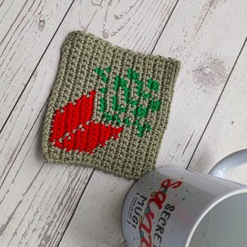 Poinsettia Quarters Coaster