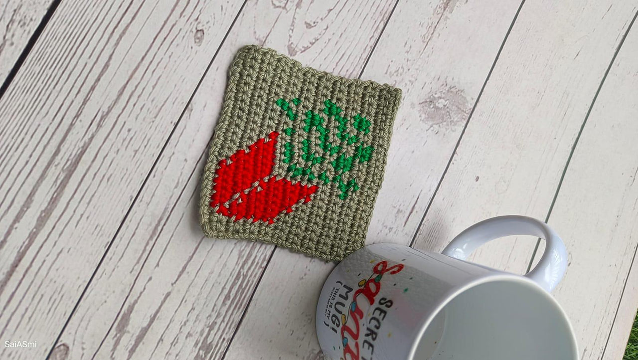 Poinsettia Quarters Coaster