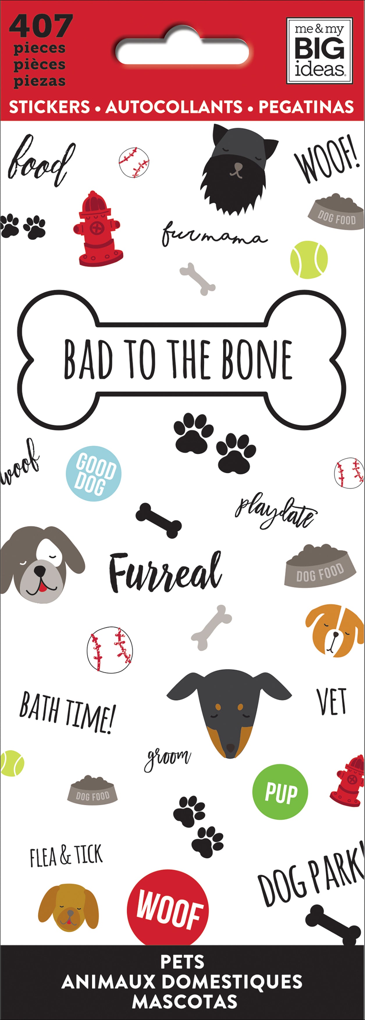 Stickers - Bad To The Bone, 407/Pkg