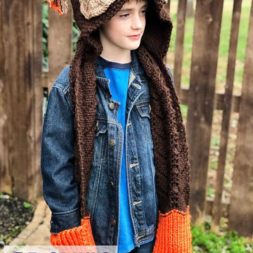 Hooded Owl Scarf and Blanket