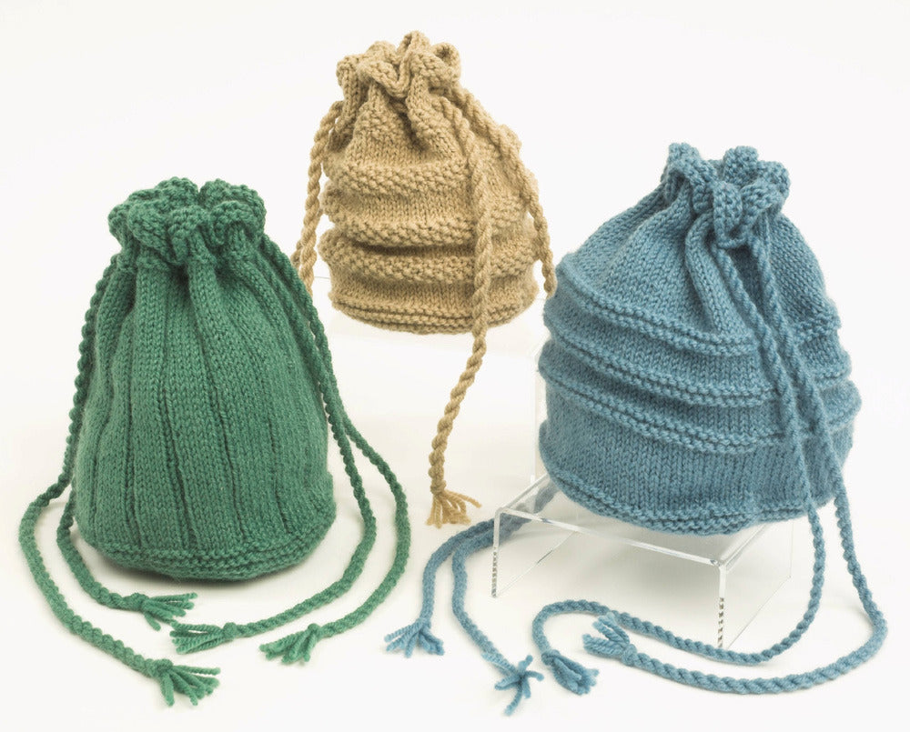 Purses-3 Styles in Plymouth Encore Worsted - F171