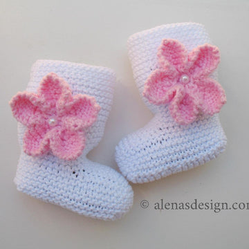 Baby Booties with Embellishments
