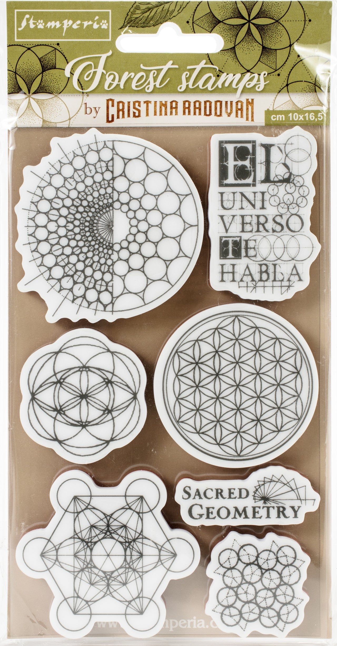 Stamperia Intl Stamperia Cling Rubber Stamps 3.94"X6.5" - Sacred Geometry
