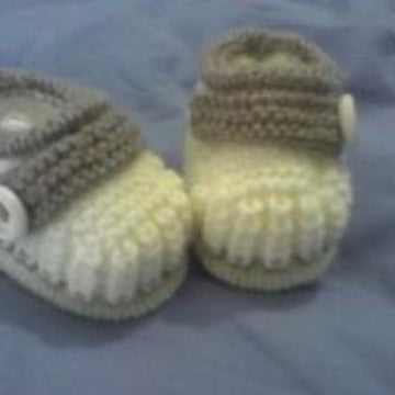 Tuck edge shoes double edge tuck booties. Boys cuffed Booties 0-3mths