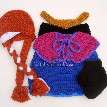 Anna Frozen Hat and Dress Outfit