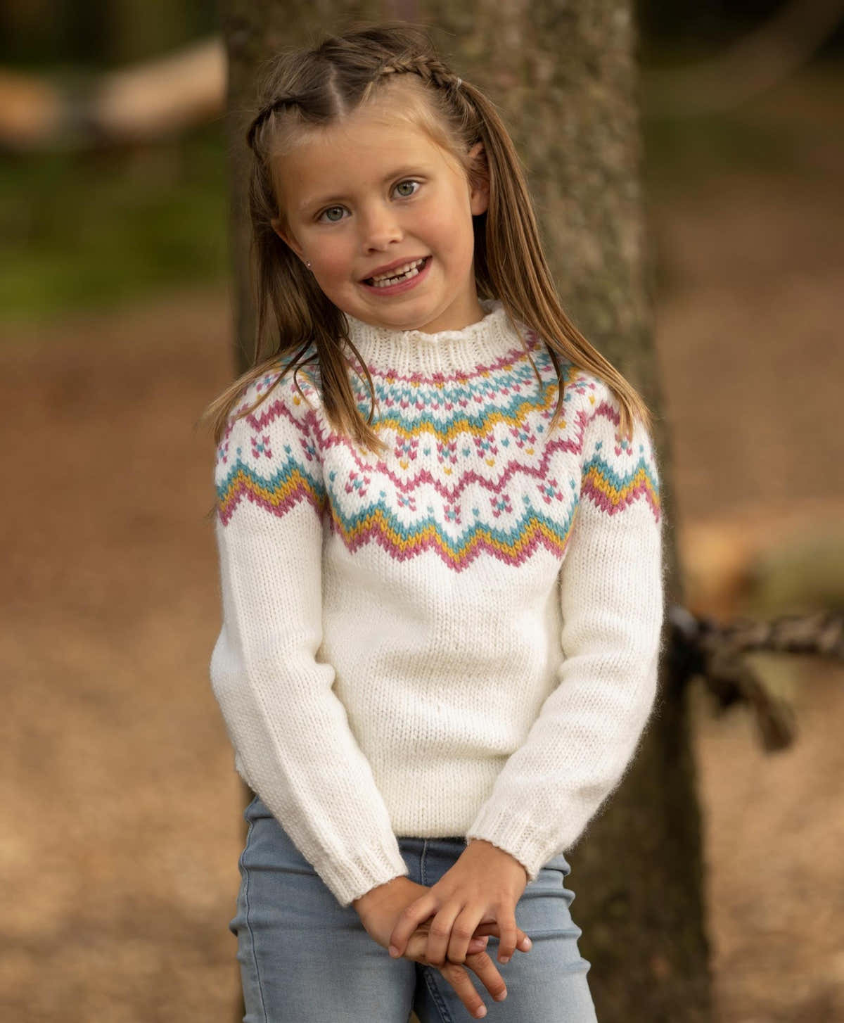 Åke Sweater In White in Viking Garn Viking Wool - Downloadable PDF