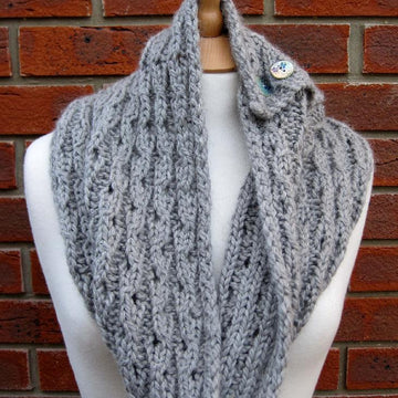 Rib Lace Scarf/Cowl