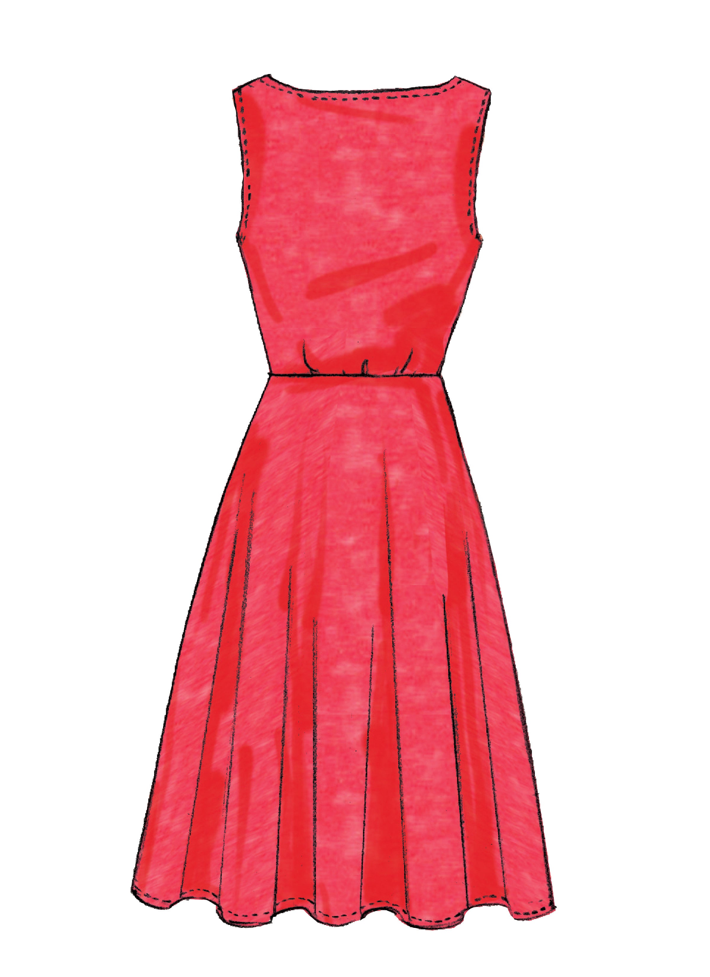 McCall's Misses'/Women's Flared Dresses M7313 - Sewing Pattern