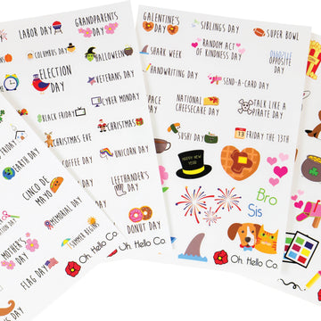 Oh, Hello Co. Oh Hello Planner Stickers 4 Sheets - Yearly Holidays