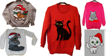5 x Cute Kitty Cat Jumper / Sweater