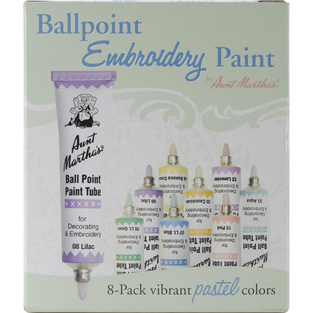 Aunt Martha's Ballpoint Paint Tubes 1oz 8/Pkg