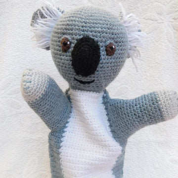 Osi, the Koala, amigurumi hand puppet