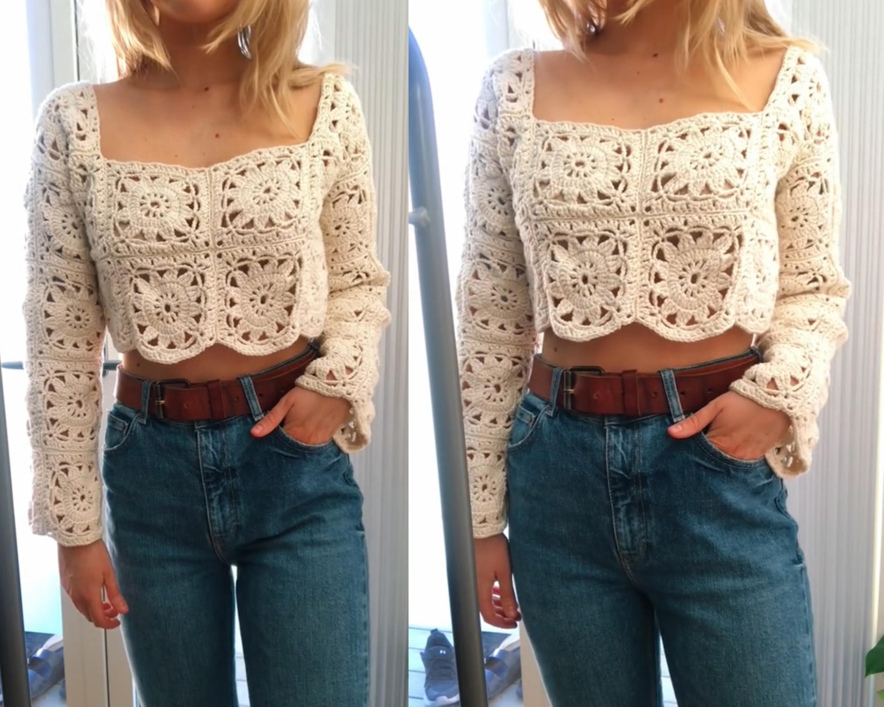 Granny square sweater