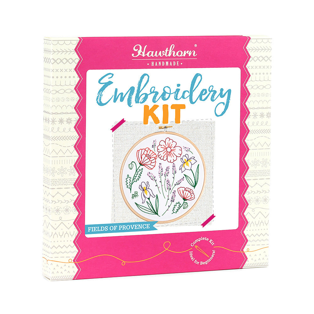 Hawthorn Handmade Fields of Provence Printed Embroidery Kit