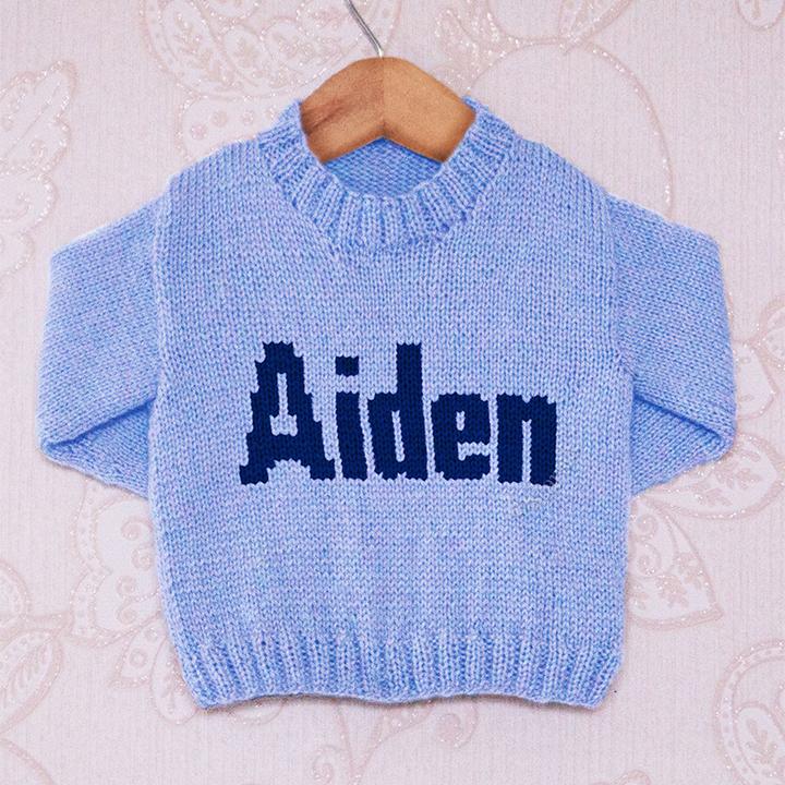Intarsia - Aiden Moniker Chart - Childrens Sweater