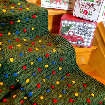 Festive Light Crochet Blanket