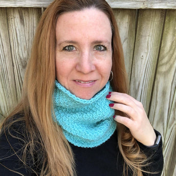 Tunisian Honeycomb Cowl