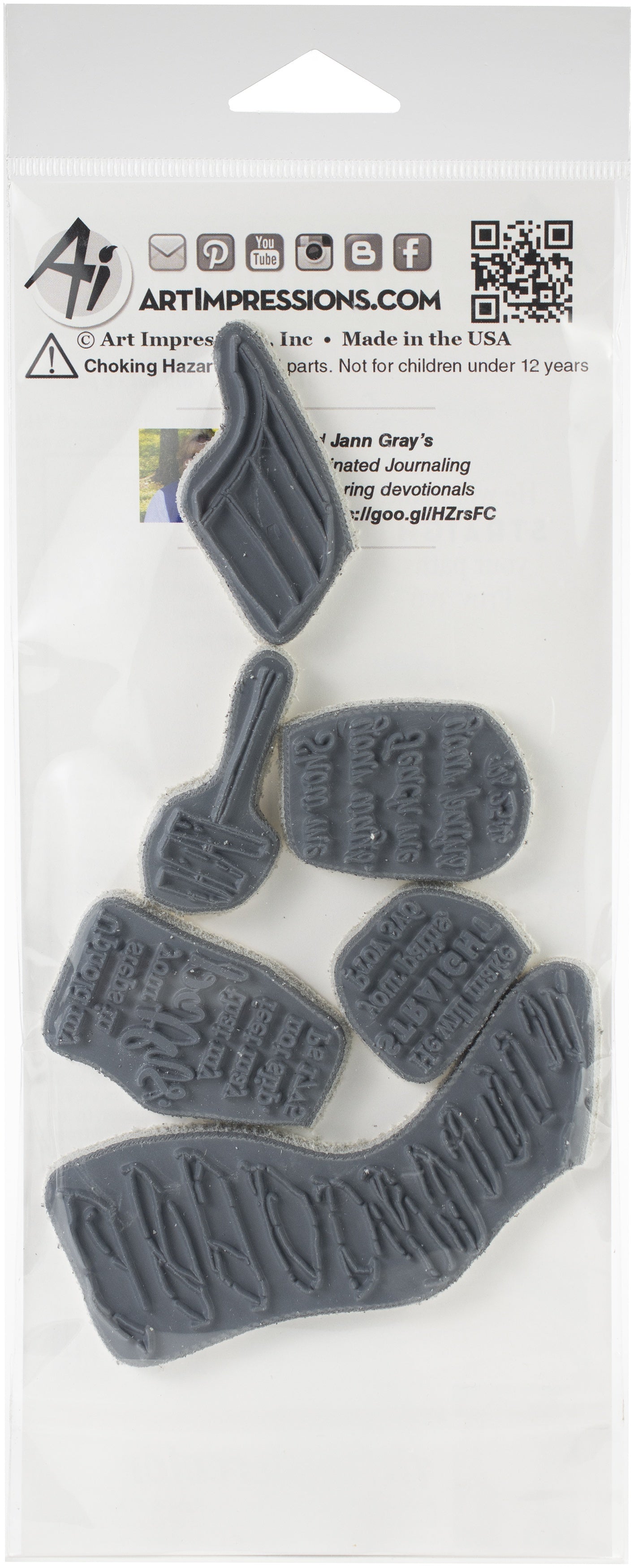 Art Impressions Bible Journaling Watercolor Rubber Stamps - Stone Path