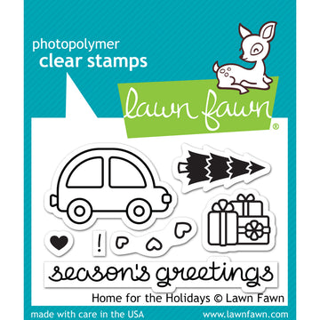 Lawn Fawn Clear Stamps 3"X2" - Home For The Holidays