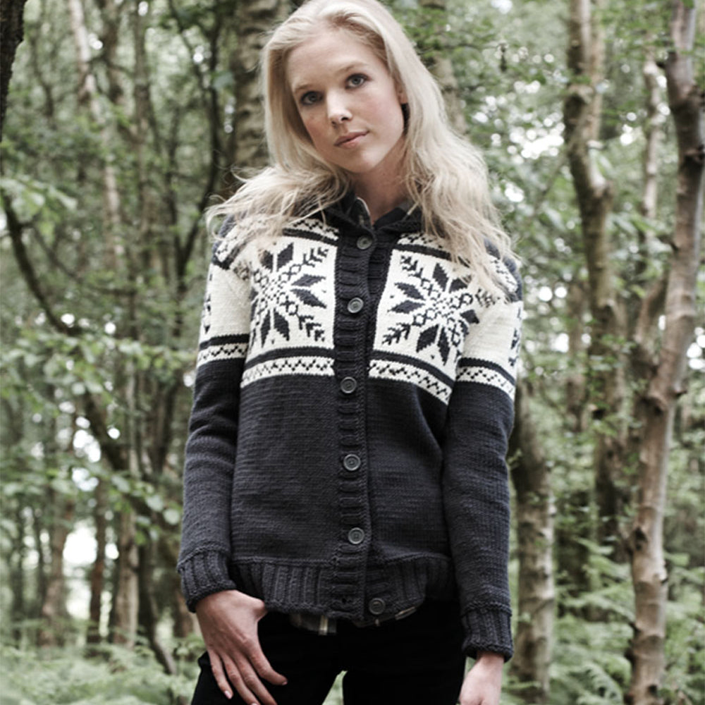 Boyfriend Jacket - Knitting Pattern for Women in Debbie Bliss British Wool Aran