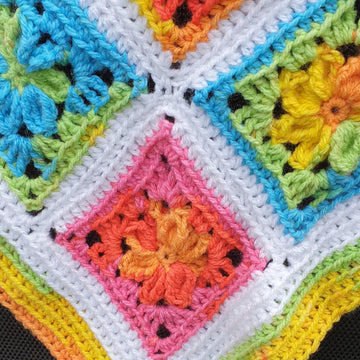 Starburst Granny Square Blanket (UK)