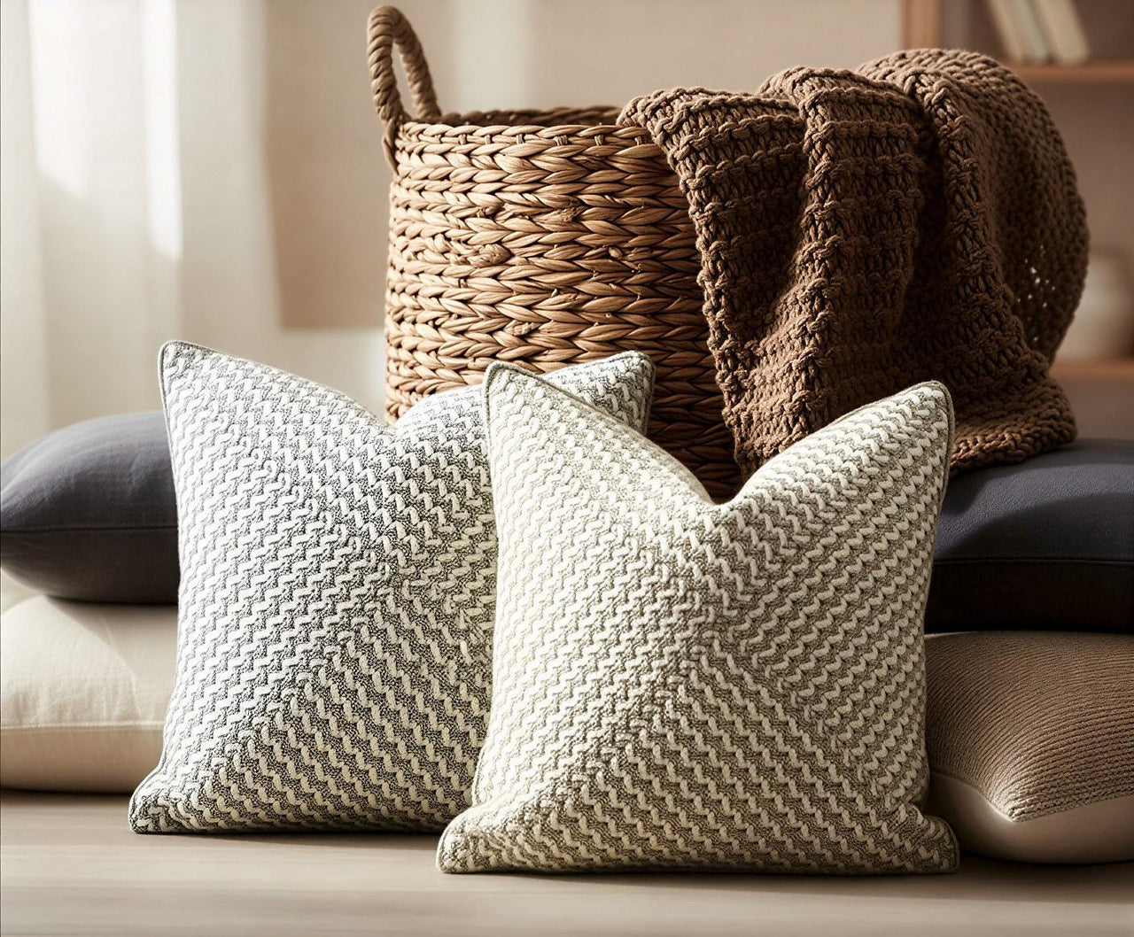Mosaic Square Pillow Cover