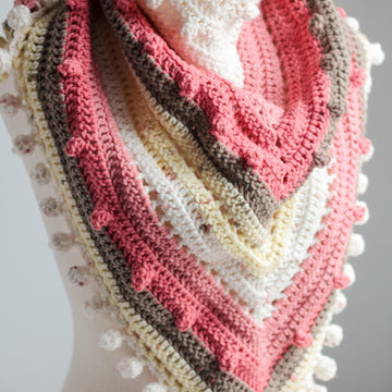 Misty Morning Triangle Scarf Shawlette