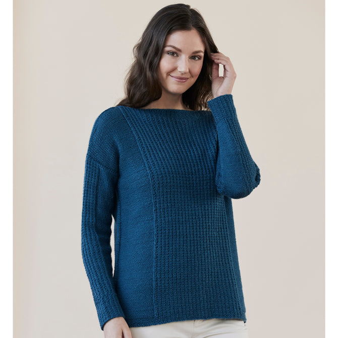 Canby Pullover - Jumper Knitting Pattern for Women in Tahki Yarns Whistler