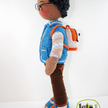 Crochet Doll Pattern, Amigurumi doll pattern, Large doll, 21"/53cm, Jamal