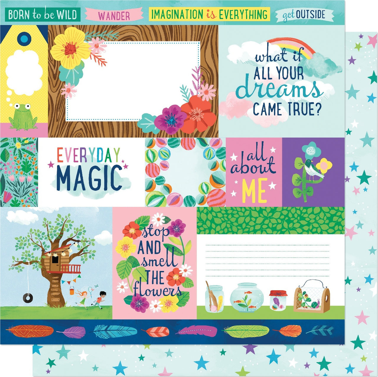 American Crafts Shimelle Never Grow Up Double-Sided Cardstock 12"X12" 25/Pkg - Dreams Come True