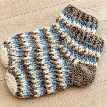Warm Winter Crochet Socks Summer Colors PDF Pattern (S37)