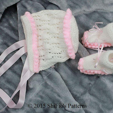Knitting Pattern baby jacket, hat & booties UK & USA Terms #219