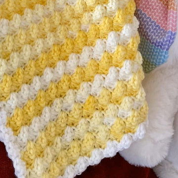 Lemon Drop Ice Cream Baby Blanket (DK Yarn - Beginner Friendly)