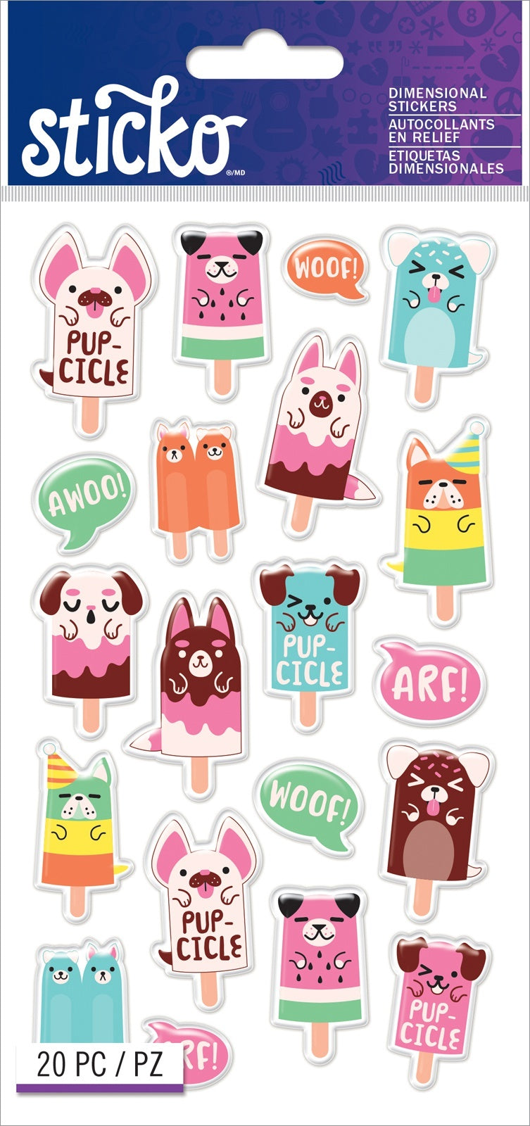 Sticko Dimensional Stickers - PupCicles