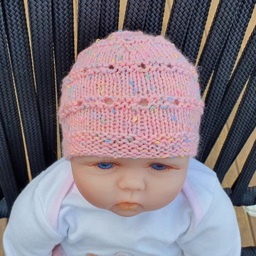 Cindy - babies eyelet stitch hat