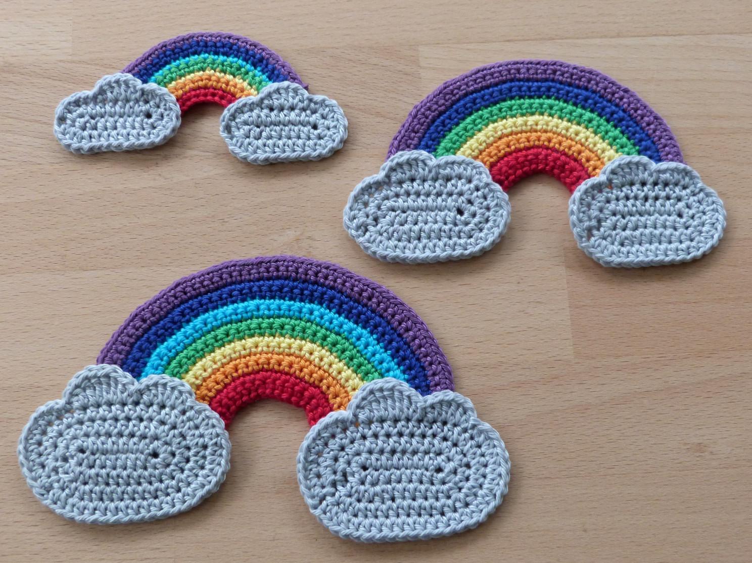 Rainbow and cloud appliqué