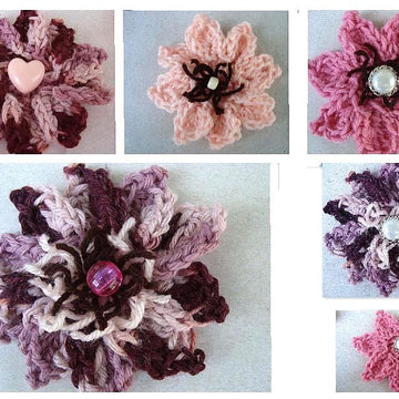 588 crochet flower, sheballa, easy petal flower