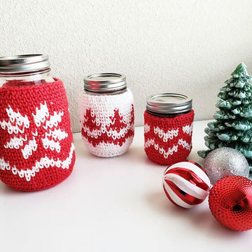 'The Heart of Christmas' Mason Jar Cozies