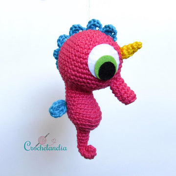Uni the Sea Unicorn amigurumi doll - crochet pattern by Crochelandia