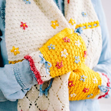 Merino Meadows Mitten & Scarf Set