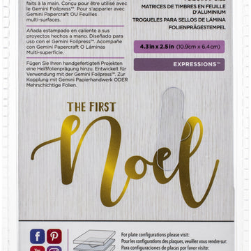 Crafter's Companion Gemini Foilpress Stamp Die Expressions - The First Noel