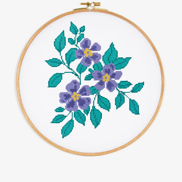 Blue Periwinkle in DMC - PAT0554 - Downloadable PDF