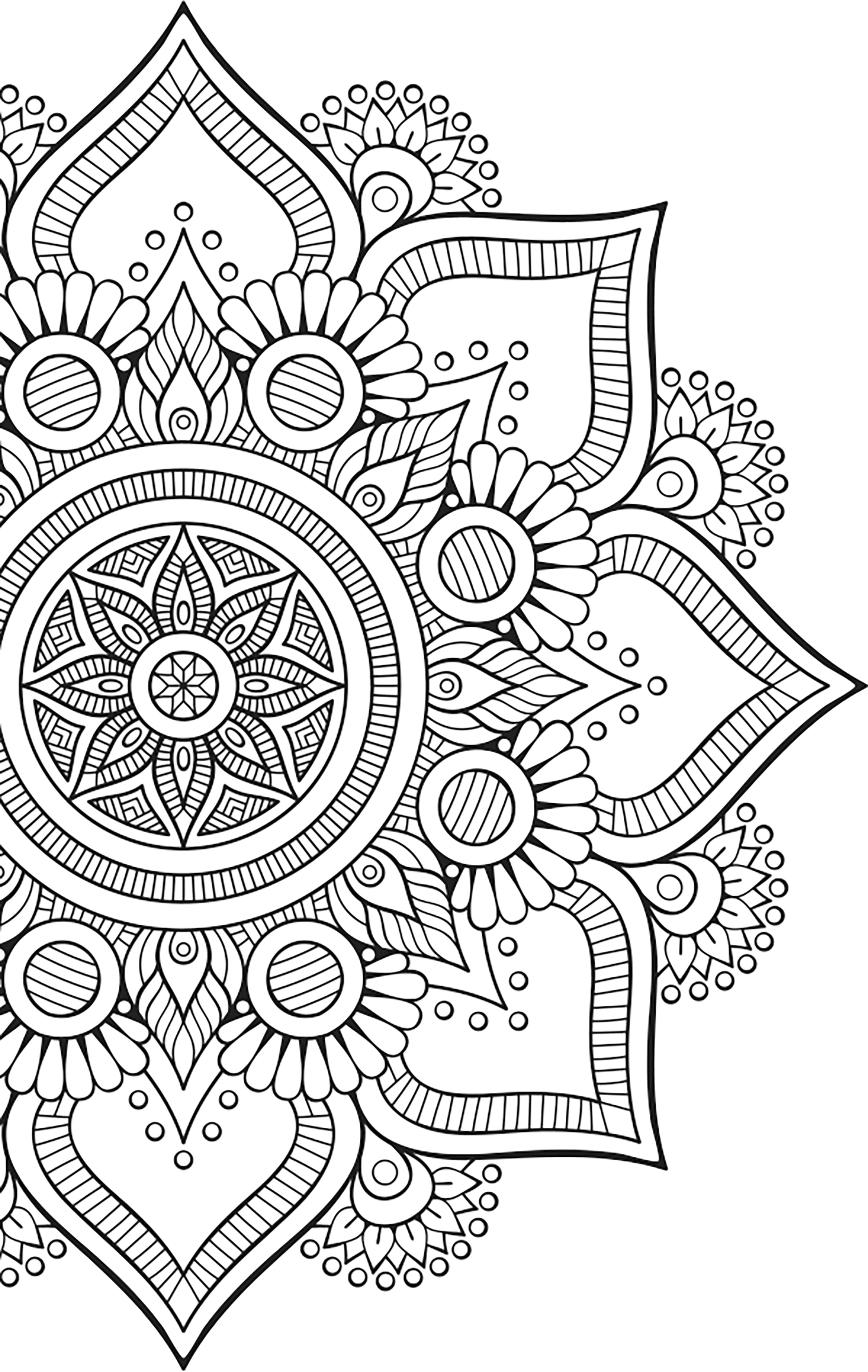 Paper Rose Cling Stamps - Mandala Ornament