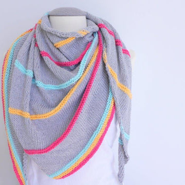 Strickanleitung – Dreieckstuch STRIPES 2 – No.118